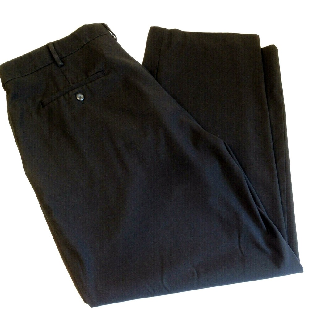 John Henry Mens Dress Pants Black Pleated 40W X 29.5 Nice